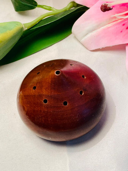 Vintage Wooden Incense Holder Potpourri Burner 5 cm