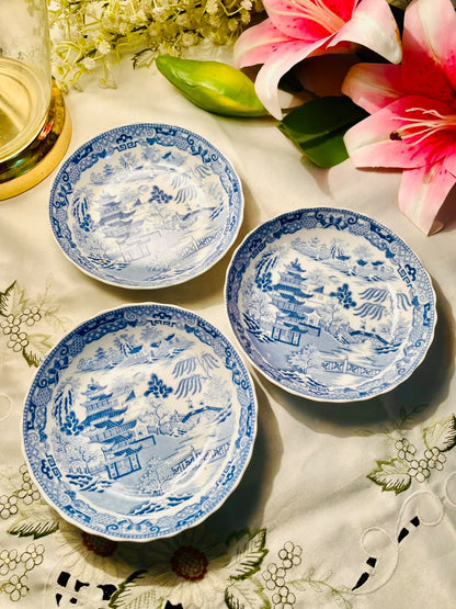 Vintage Blue Willow English Deep Plate – 5 Inch ( Each)