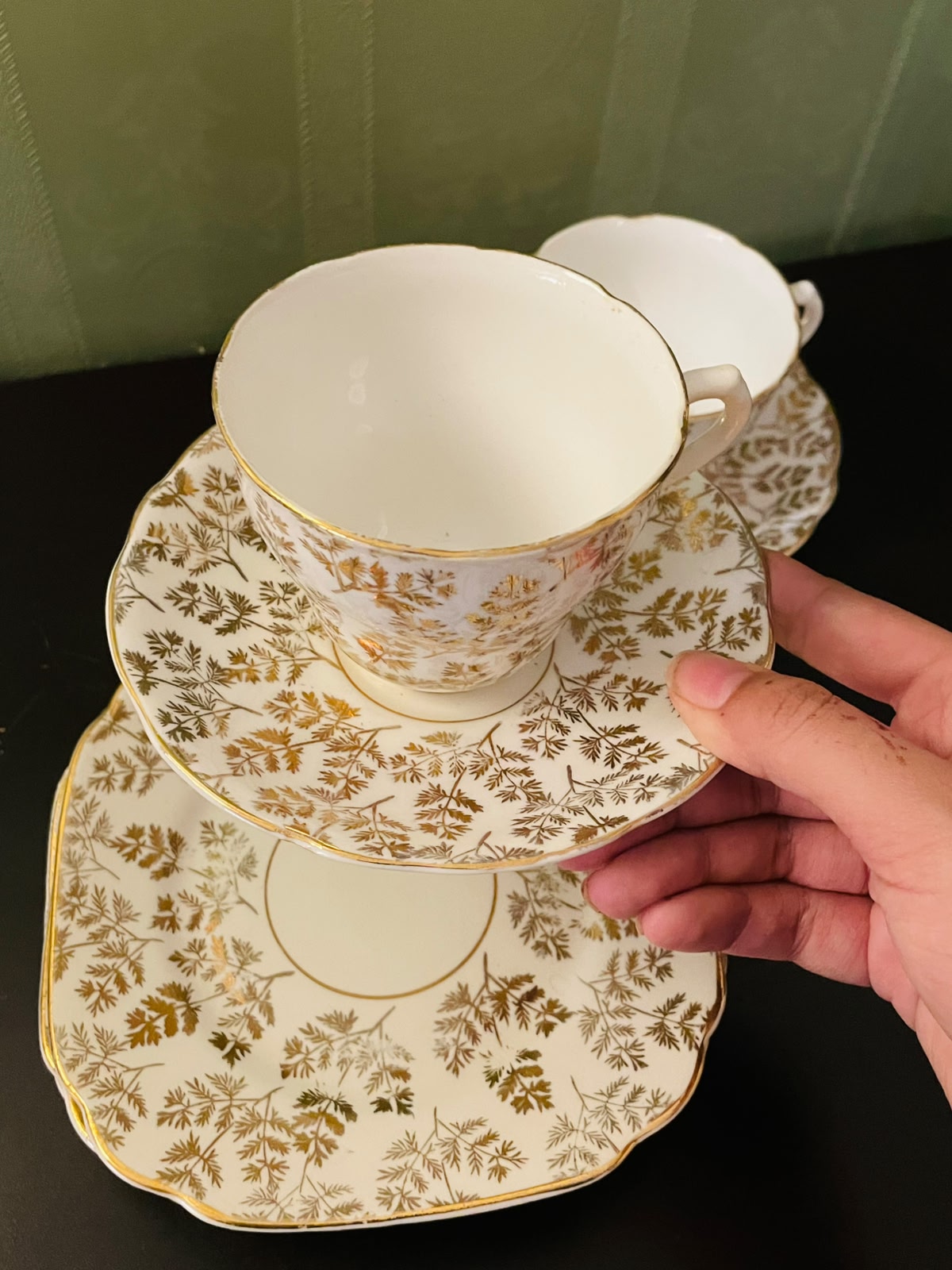 Royal Doulton Gold Floral Tea Set – Cups, Saucers & Plates
