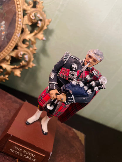 The Royal Scots Greys Piper Soldier Figurine Ornament
