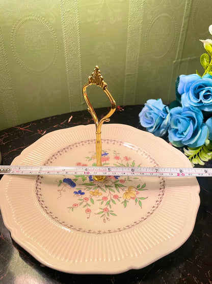 Royal Doulton Pompadour Floral Cake Stand 8 Inch