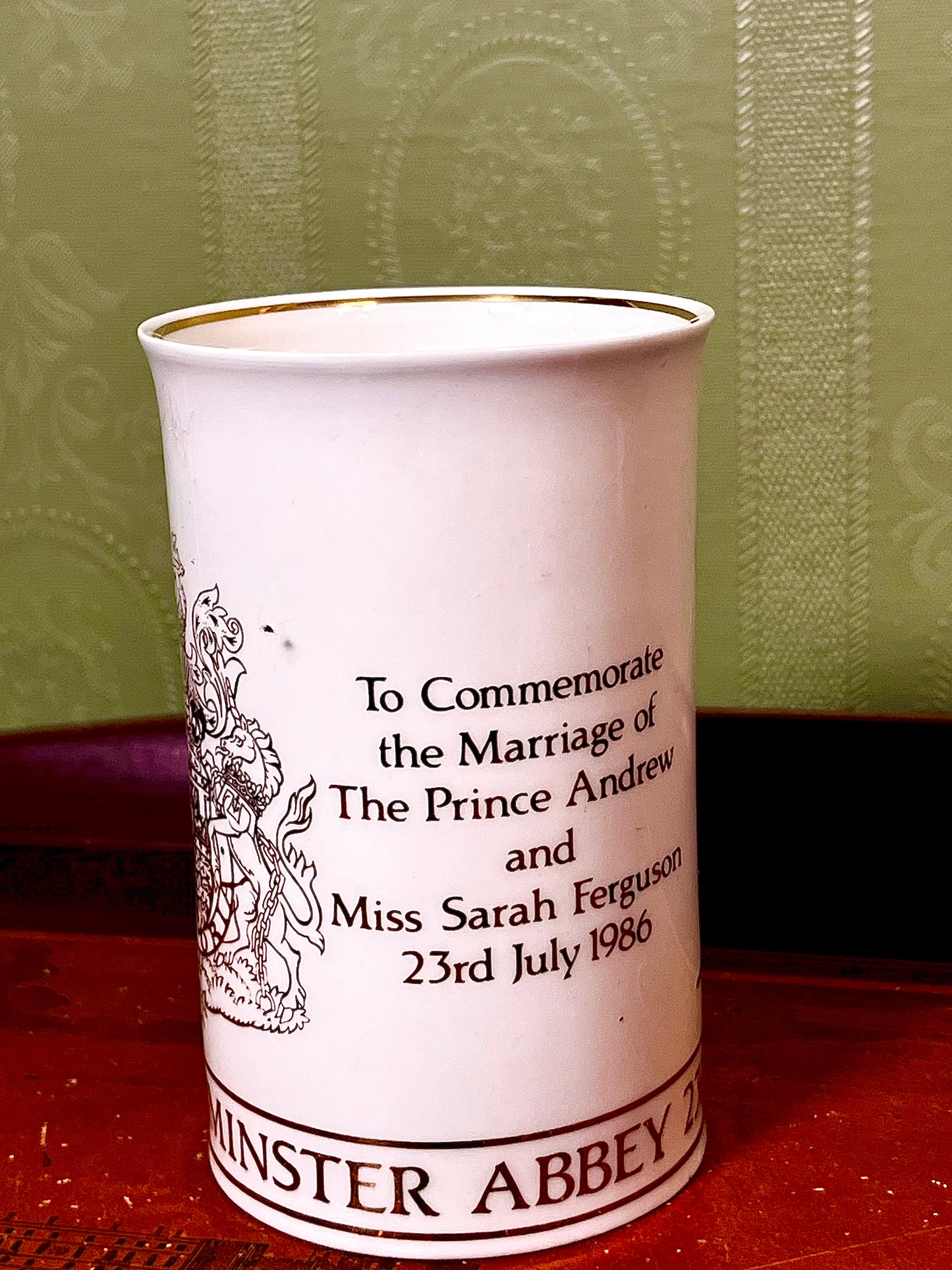 Dunoon Prince Andrew Sarah Ferguson Royal Wedding 1986 Mug Fine Bone China