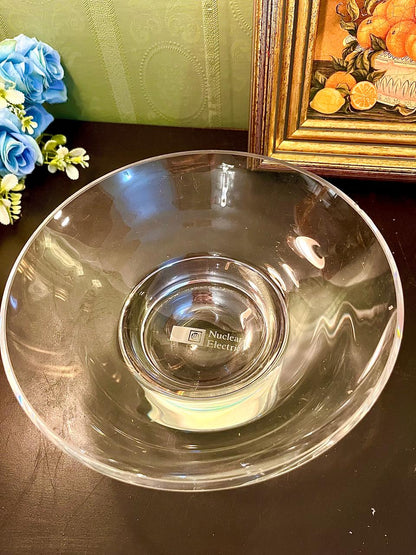 Vintage Nuclear Electric Glass Presentation Bowl 20 cm
