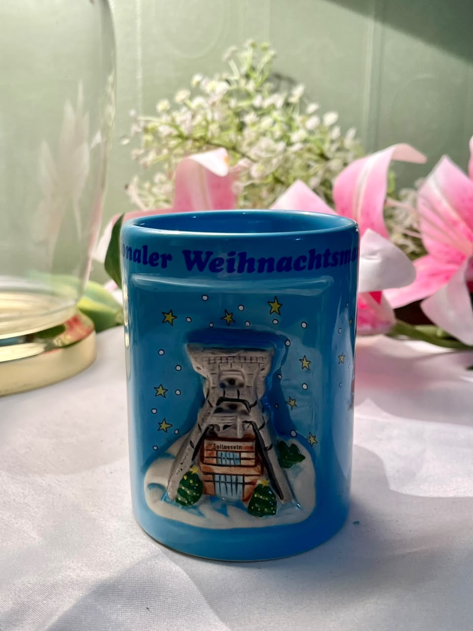 MoHaba Blue Heraldic Crest Ceramic Mug 10cm - 1 Piece