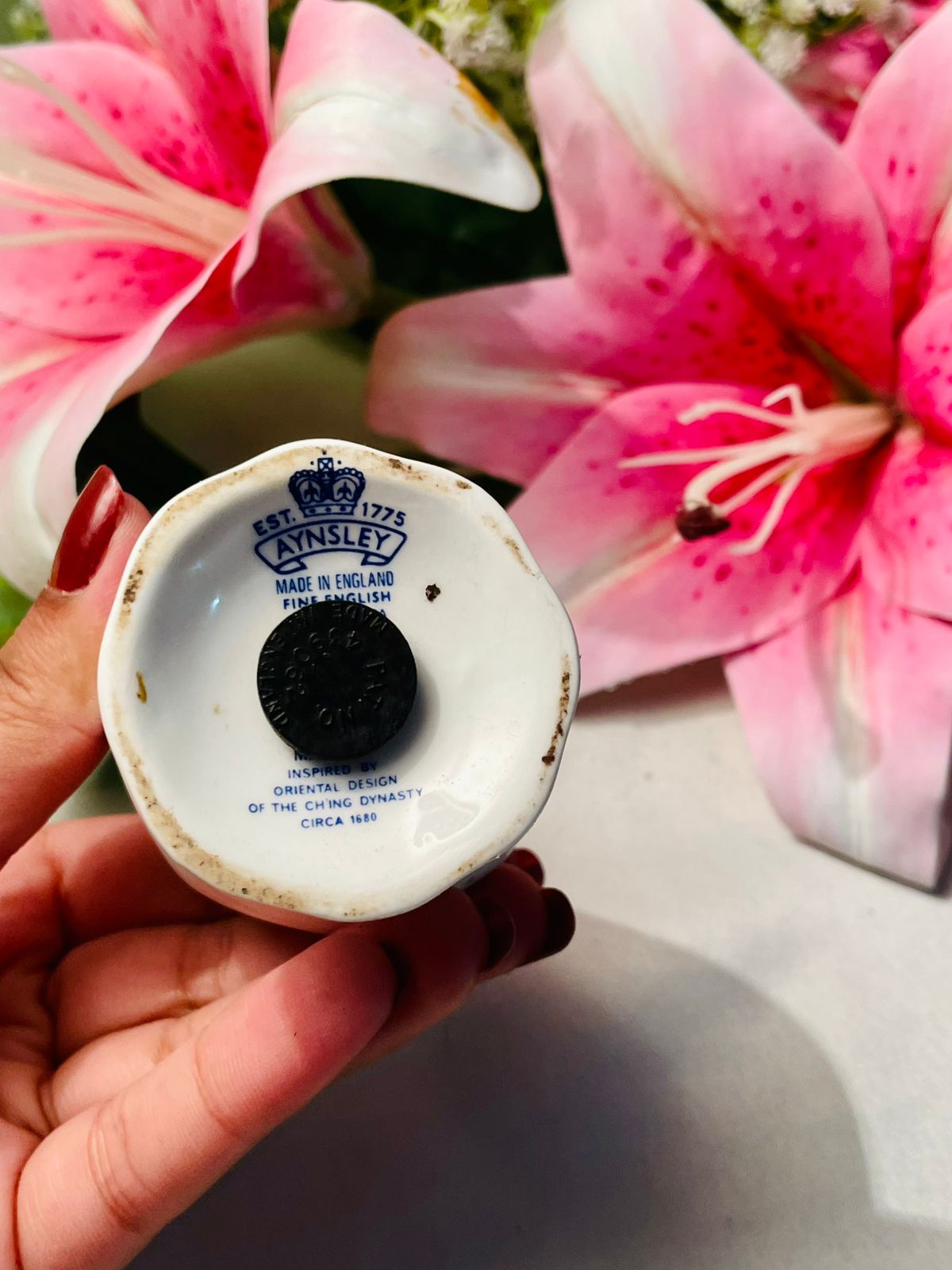 Aynsley Fine Bone China Floral Condiment Shaker 10cm