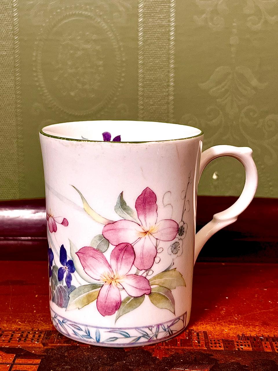 Kingsbury Staffordshire Floral Fine Bone China Mug – Made in England