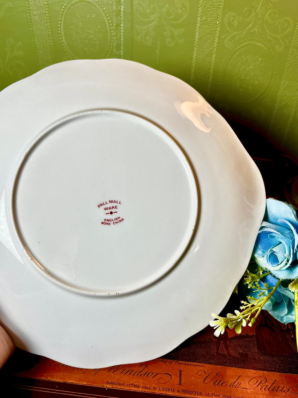 Pall Mall Ware English Bone China Floral Plate Approx. 8.5 Inch