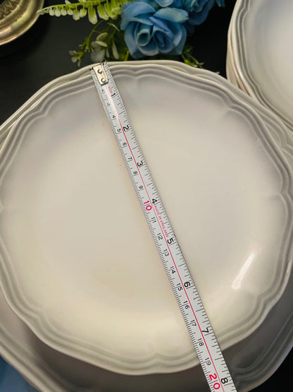 Vitramik Oxford Grey Rim Dinnerware Set For Six