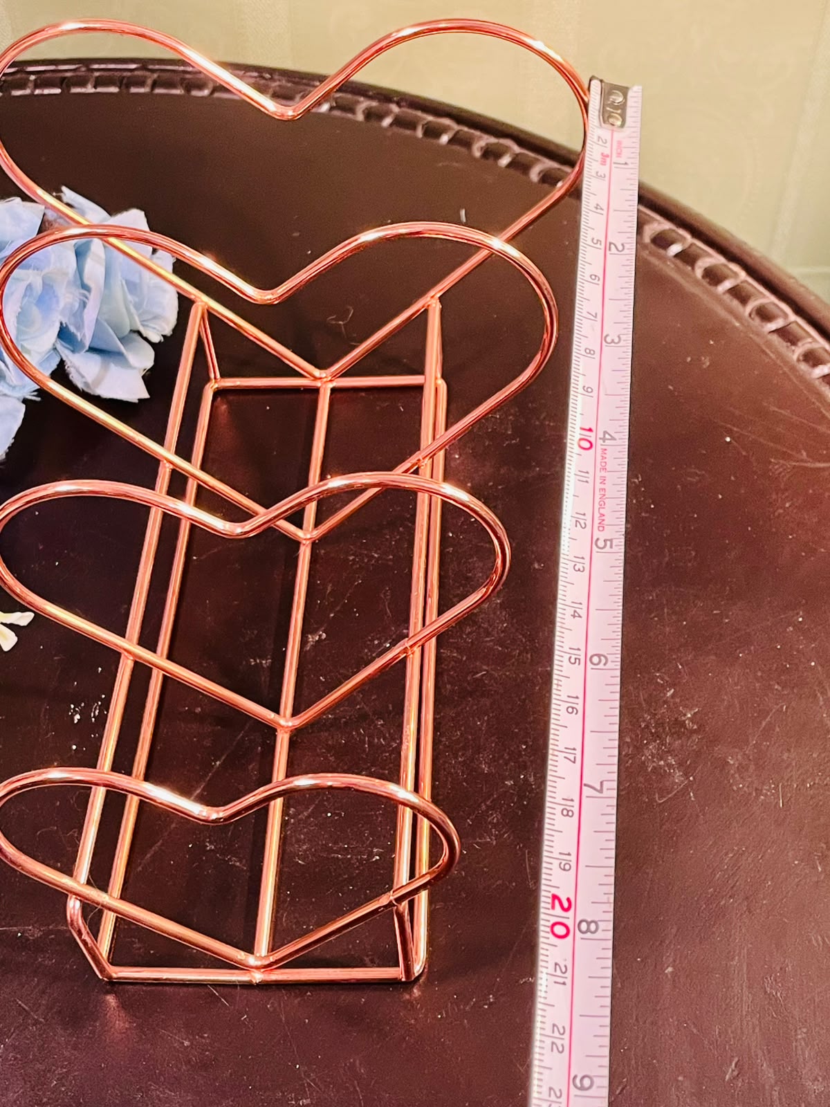 Rose Gold Heart Design Napkin Holder – Decorative Metal Tissue Holder