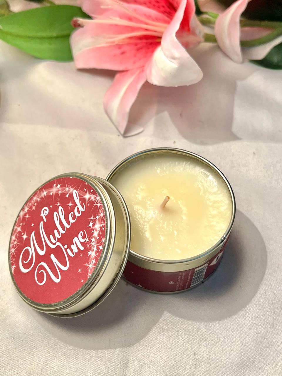 Vintage Mulled Wine Candle Tin Approx. 8 cm