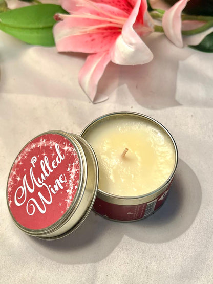 Vintage Mulled Wine Candle Tin Approx. 8 cm