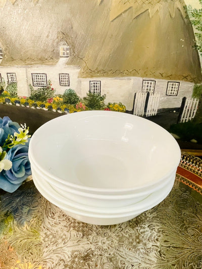 Vintage White Porcelain Bowls – Elegant Home & Table Decor