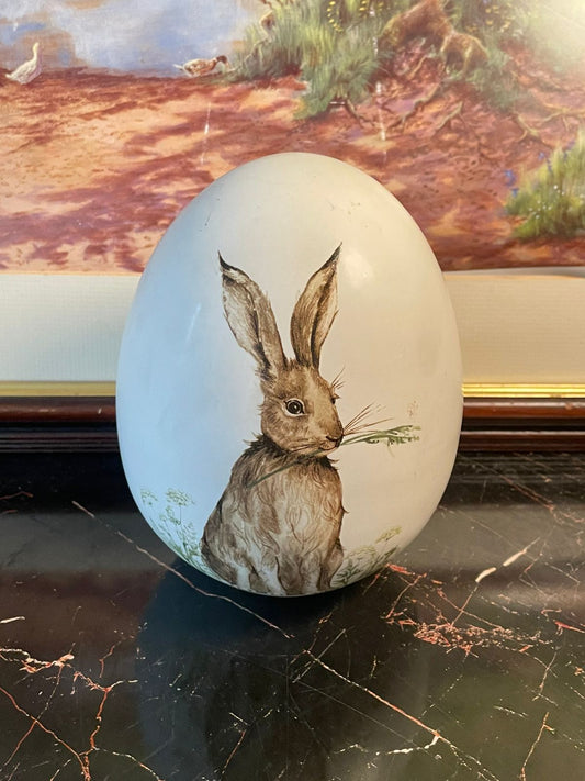 rare thrift finds, vintage bunny egg, ceramic decorative egg, farmhouse style décor, Easter collectibles Pakistan, vintage ceramic England, antique bunny ornament, home décor Lahore Karachi Islamabad, European vintage drop, curated vintage collection