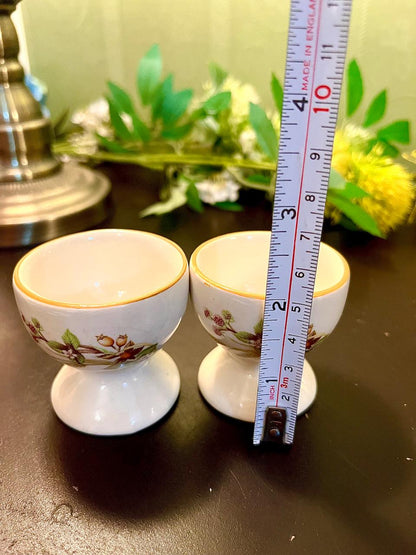St. Michael Botanical Egg Cups Set of 2 – 7 cm Gold Rim
