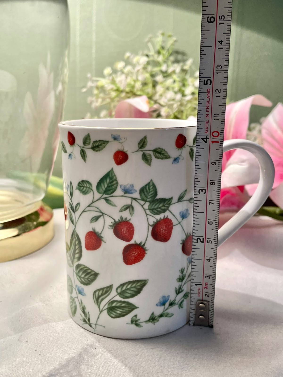 Seville Ceramics Bone China Strawberry Floral Mug 11cm