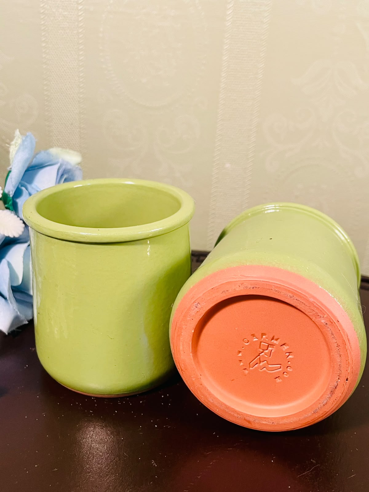 Lime Green Ceramic Planters – Set of 2 | 3 Inch