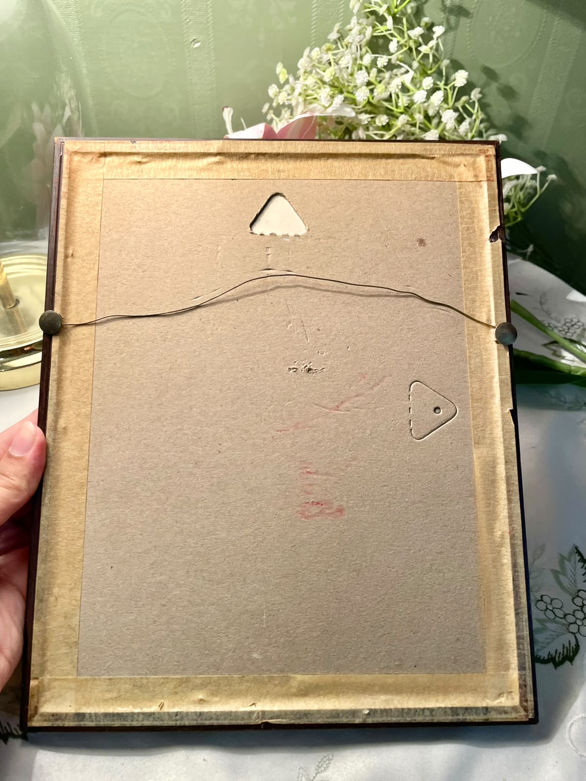 Vintage Hedgehog Family Framed Artwork Approx. 11 Inch