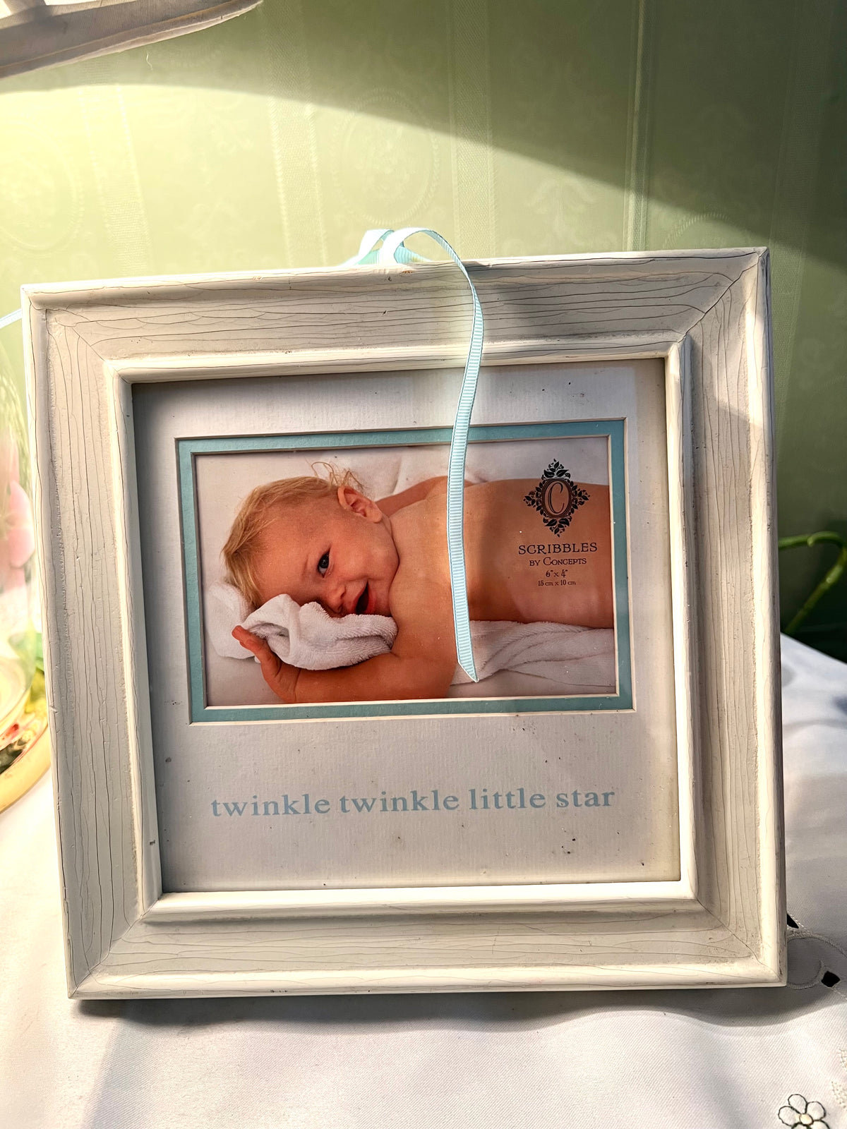Vintage Twinkle Twinkle Little Star Baby Photo Frame 23cm