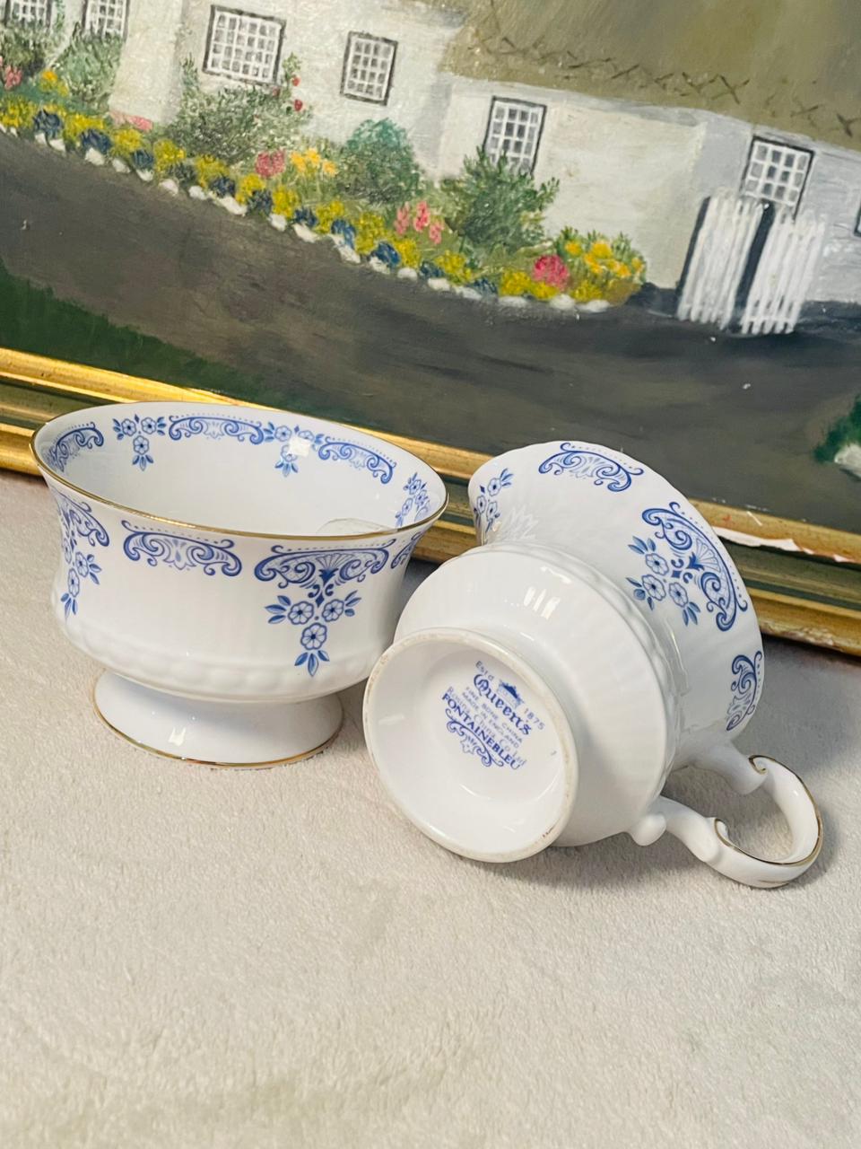 Royal Worcester Bone China Creamer & Sugar Bowl Set – Small Elegant Tableware | England