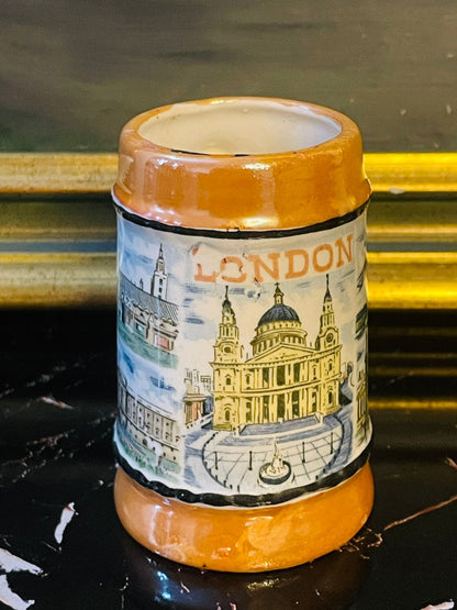 Vintage London Souvenir stein – Ceramic Stein with Landmark Illustrations