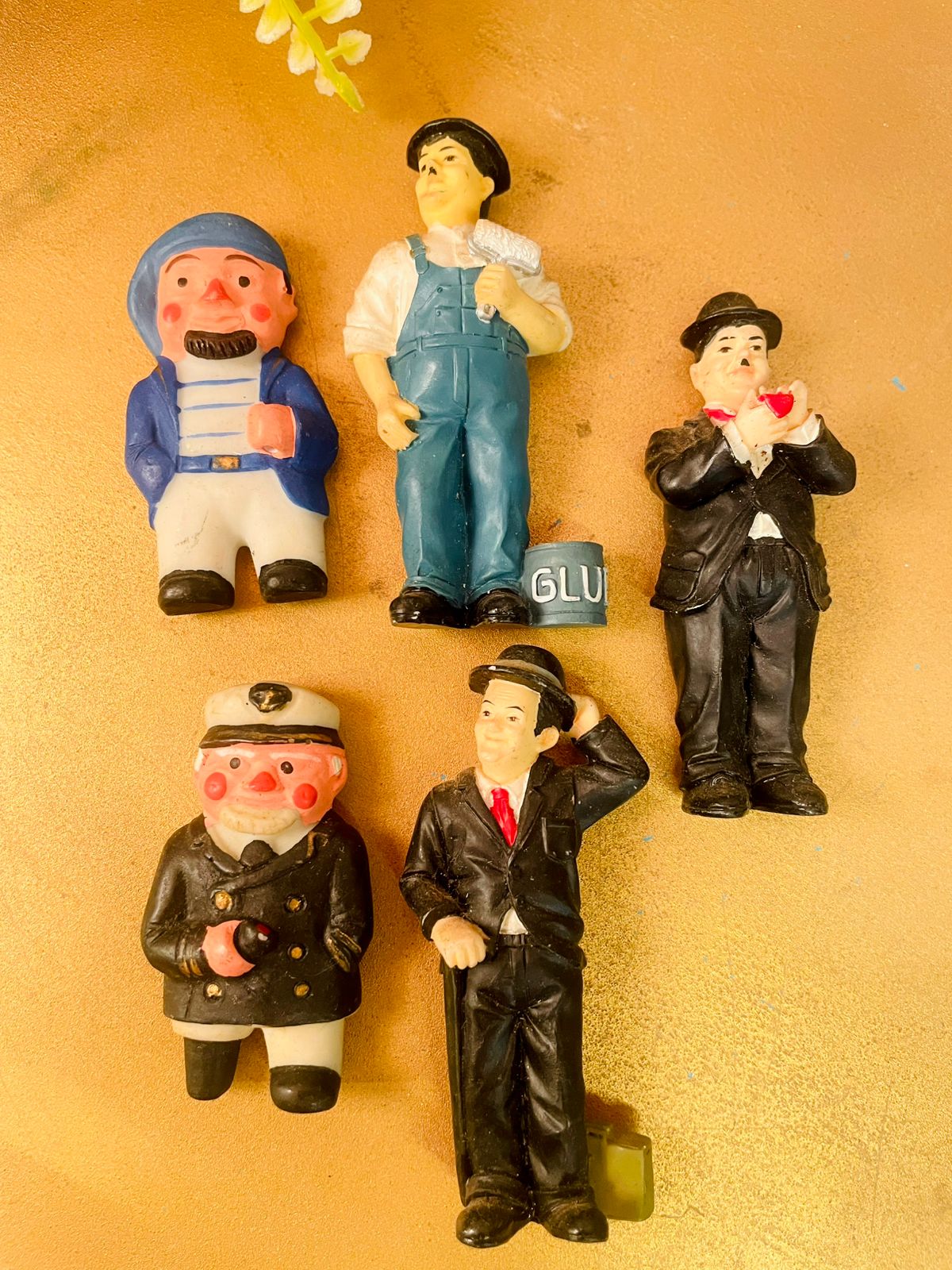Vintage Character Fridge Magnets Set of 5 Retro Figures