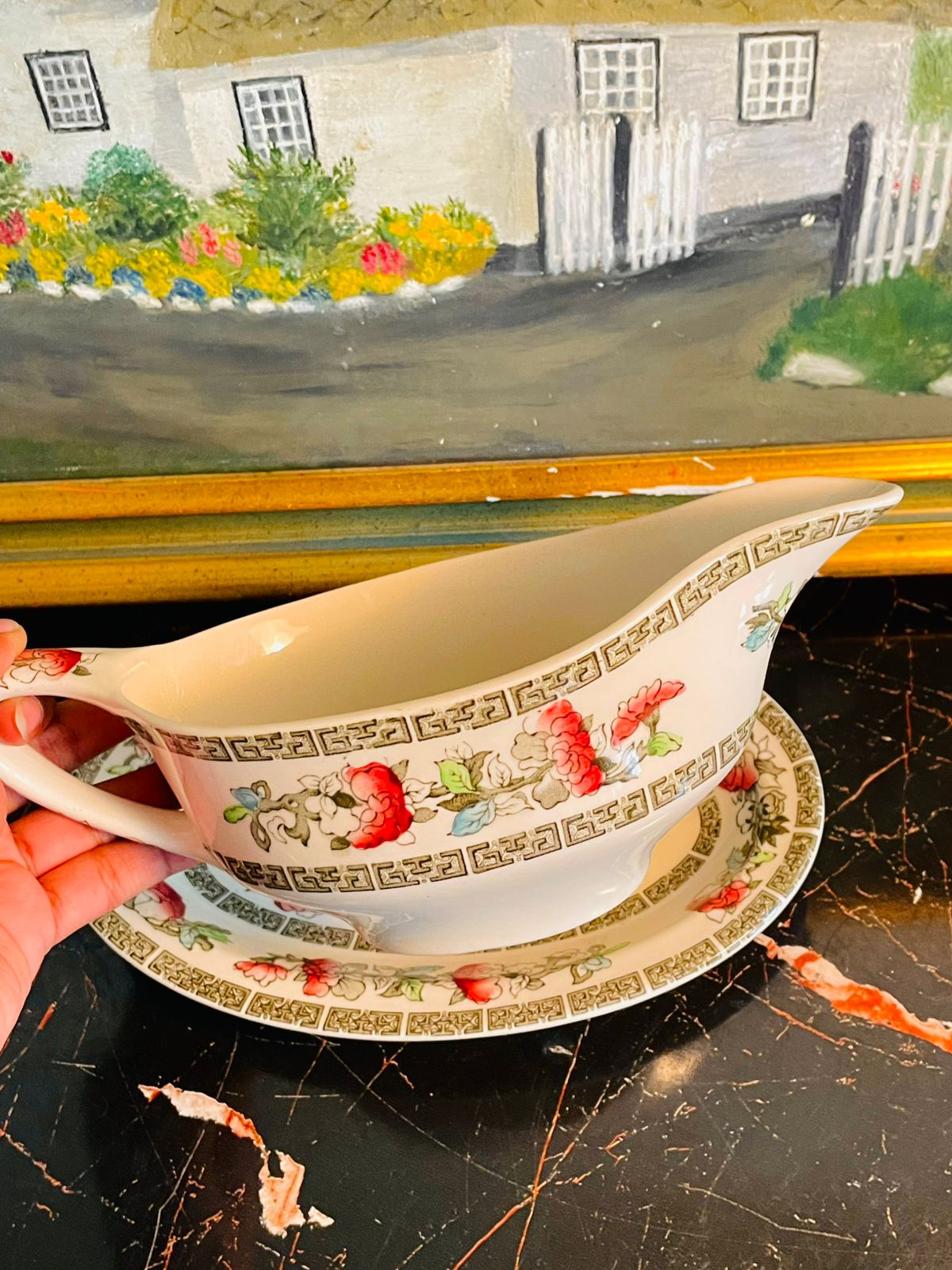 Johnson Bros Gravy Boat with Underplate – Made in England