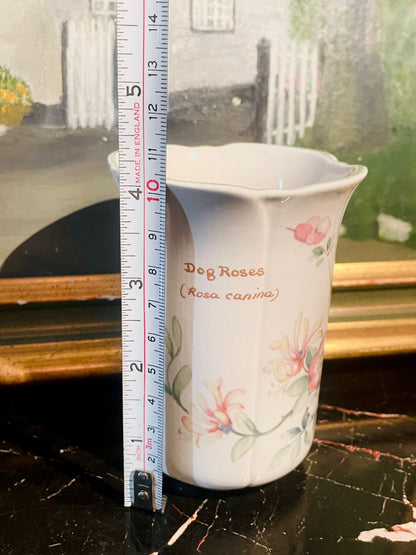 Royal Stafford “Dog Roses” Trio Set — Bell, Vase & Tray (Made in England)