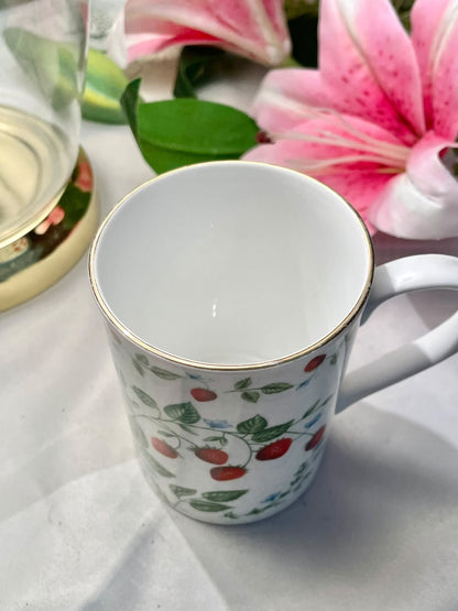 Seville Ceramics Bone China Strawberry Floral Mug 11cm
