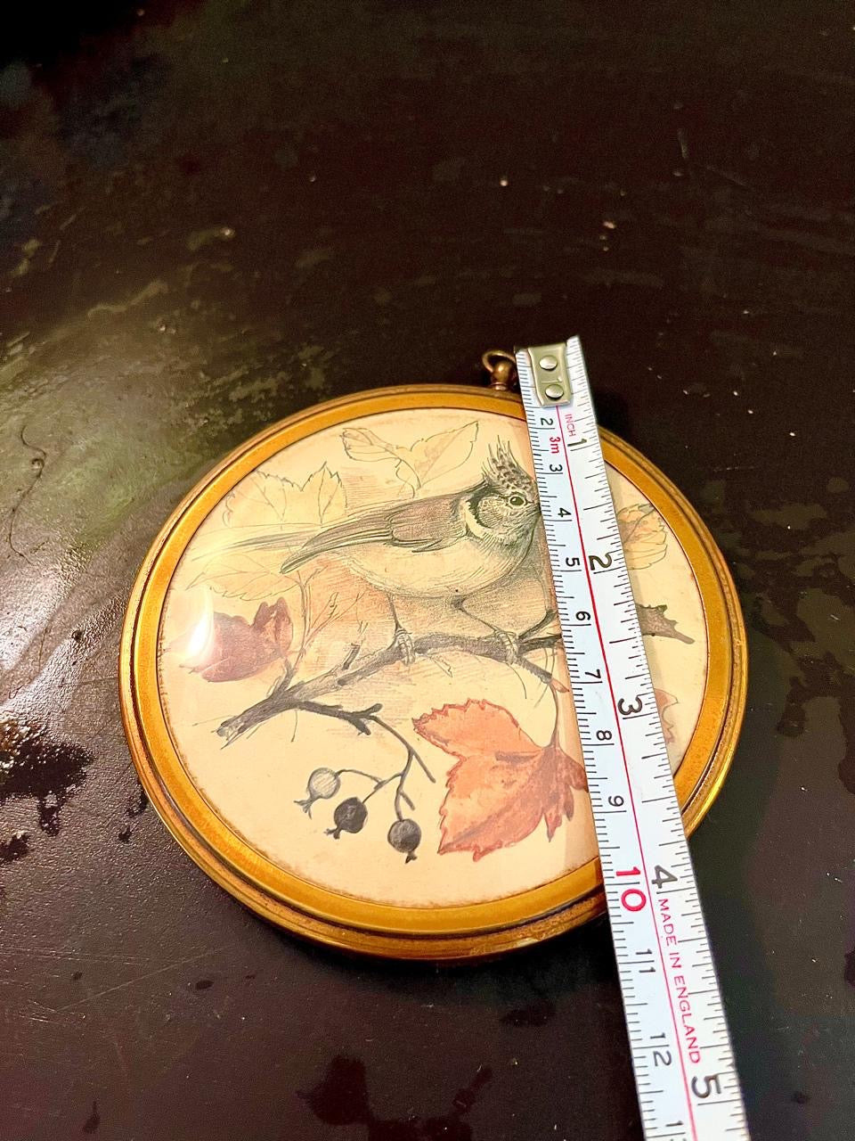 Round Bird Wall Hanging Plaque