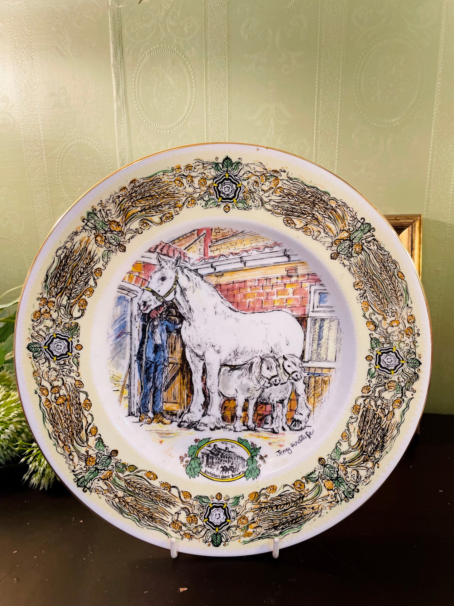 Samuel Smith Mare and Foal Collector Plate 10.5 Inch