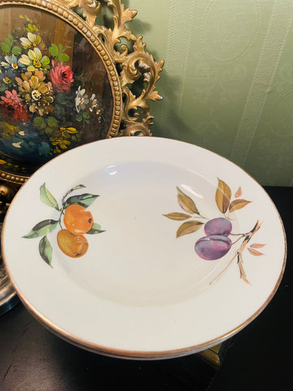 Royal Worcester Evesham Fruit Rimmed Deep Plates Set of 2