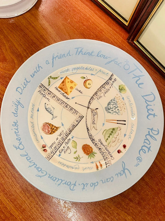 Royal Stafford plate, portion control plate, The Diet Plate, collectible dinnerware, made in England ceramics, healthy eating plate, kitchen wall decor plate, motivational dinnerware, wellness home accessories, gift for food lovers