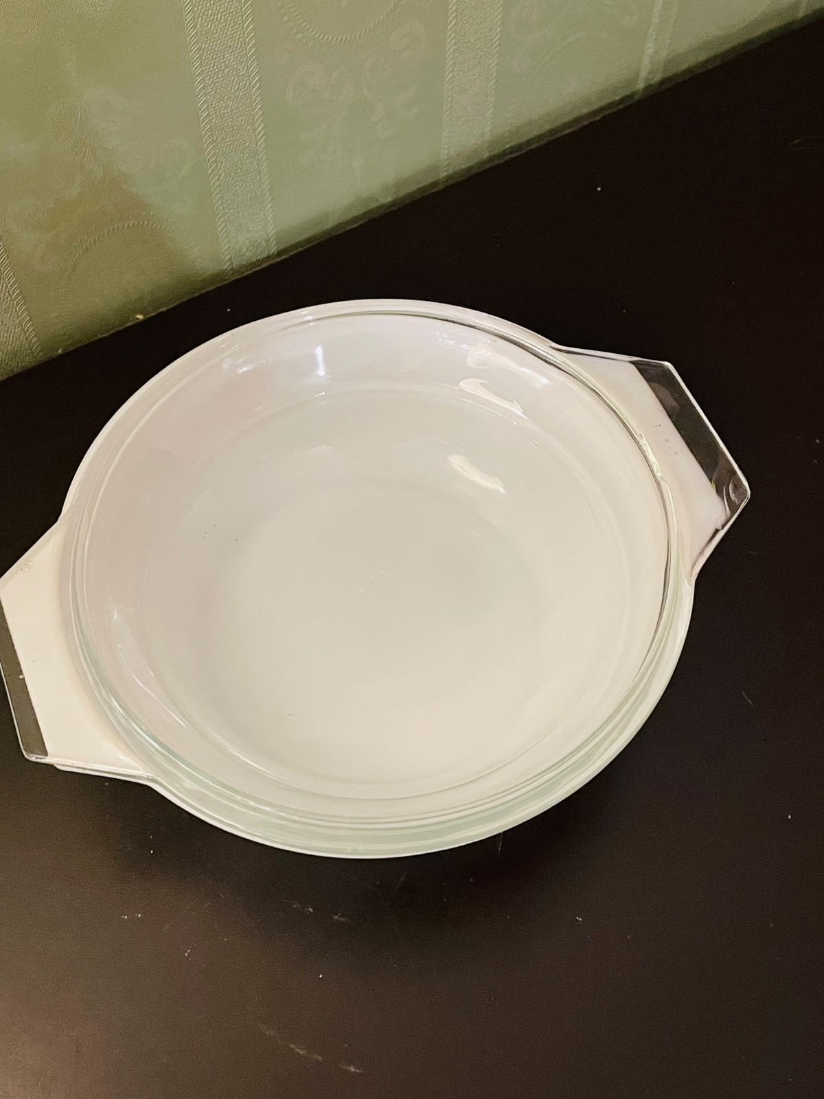 Vintage Red Rose Casserole Dish 9 Inch Glass Lid