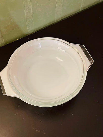 Vintage Red Rose Casserole Dish 9 Inch Glass Lid