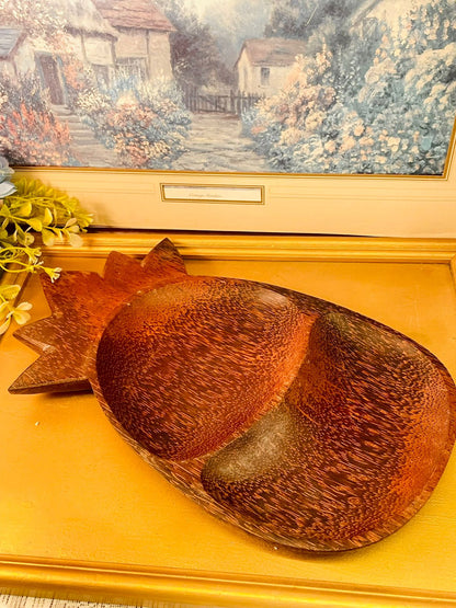 Pineapple Shaped Wooden Serving  Decorative Tray