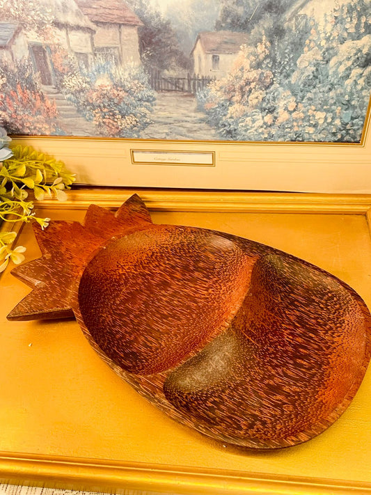Pineapple Shaped Wooden Serving  Decorative Tray