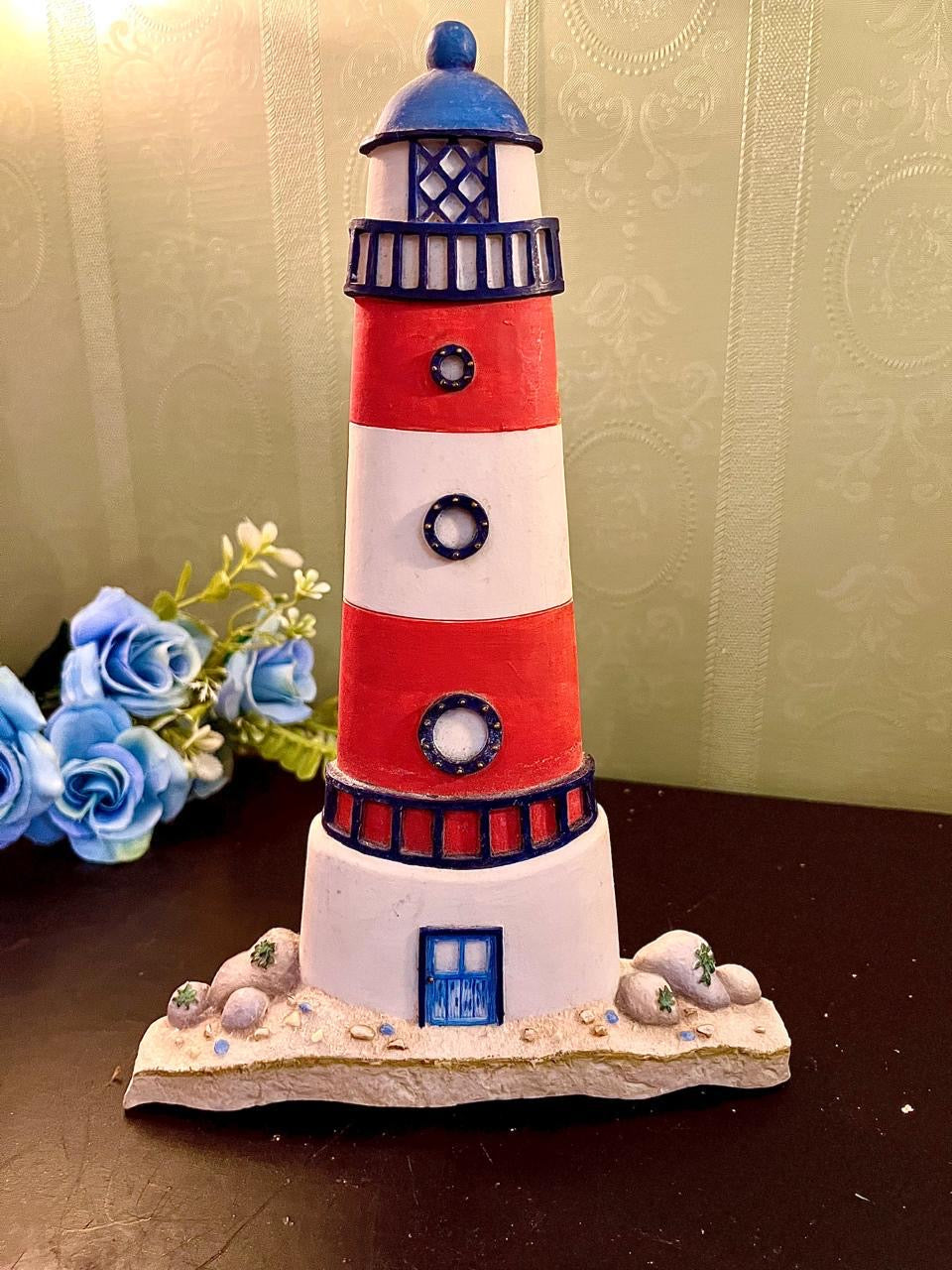 Marks & Spencer Hand Painted Lighthouse Wall Plaque | Nautical Home Décor