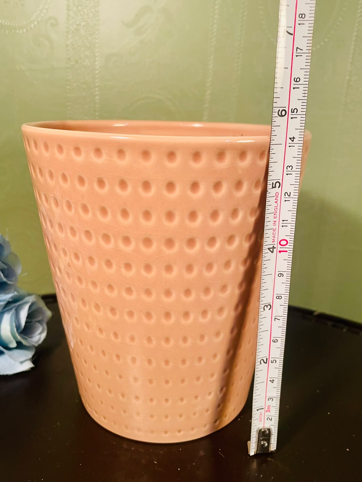 Peach Textured Ceramic Planter Pot – 5 Inch