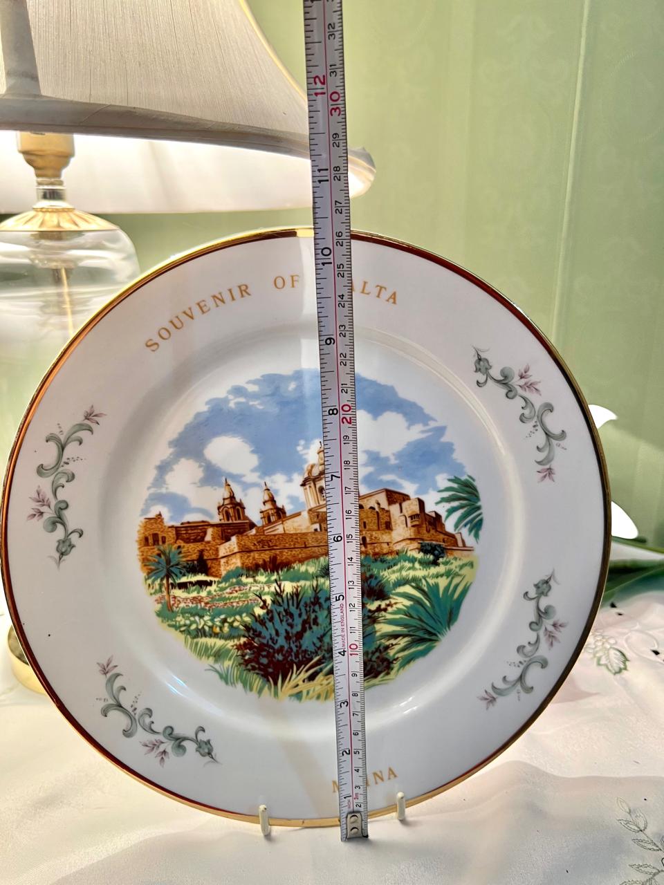 Adeco Malta Souvenir Fine Porcelain Wall Plate – 10 Inch