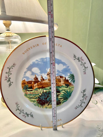 Adeco Malta Souvenir Fine Porcelain Wall Plate – 10 Inch