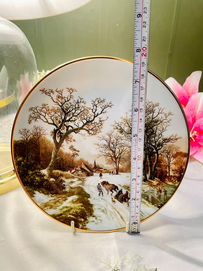 A.J. Gilmour Winter Countryside Decorative Plate – 8 Inch