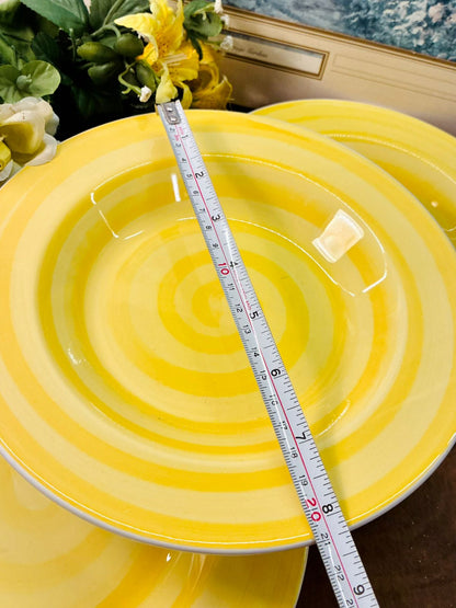 Vintage Yellow Swirl Deep Plater
