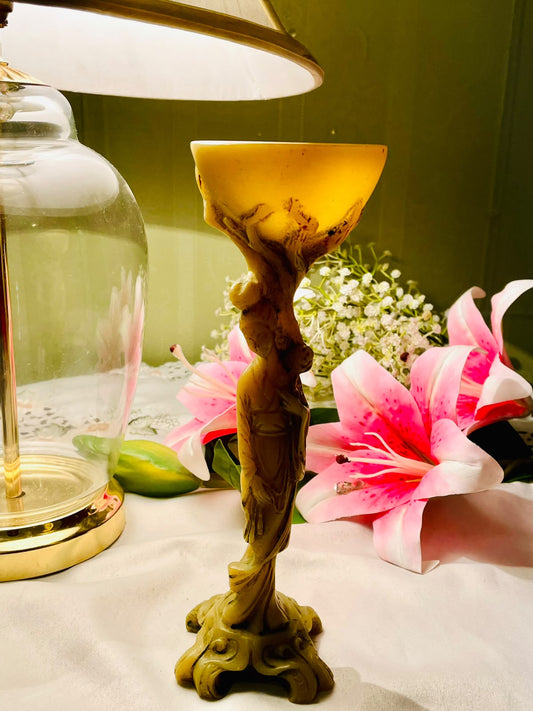 RARE FIND Classical Lady Figurine Decorative Candle Holder 24cm