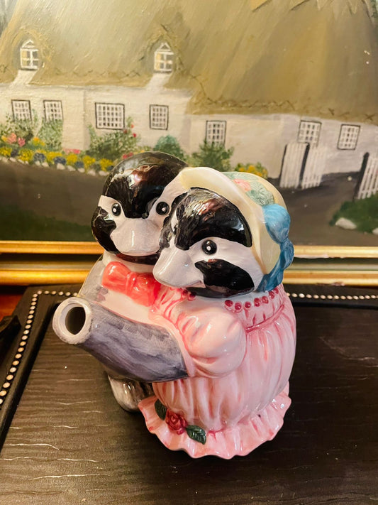 Handpainted Penguin Teapot, Kettle, Porcelain