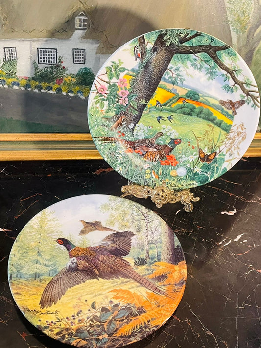 vintagecollection, wedgwood, royalgrafton, englishvintage, wildlifeart, collectibleplates, britishdecor, pheasantplate, countrysideart, decorativewallplates, vintagehomepakistan, sunsetkitchen, cottagecoredecor, limitededitionchina, timelessantiques