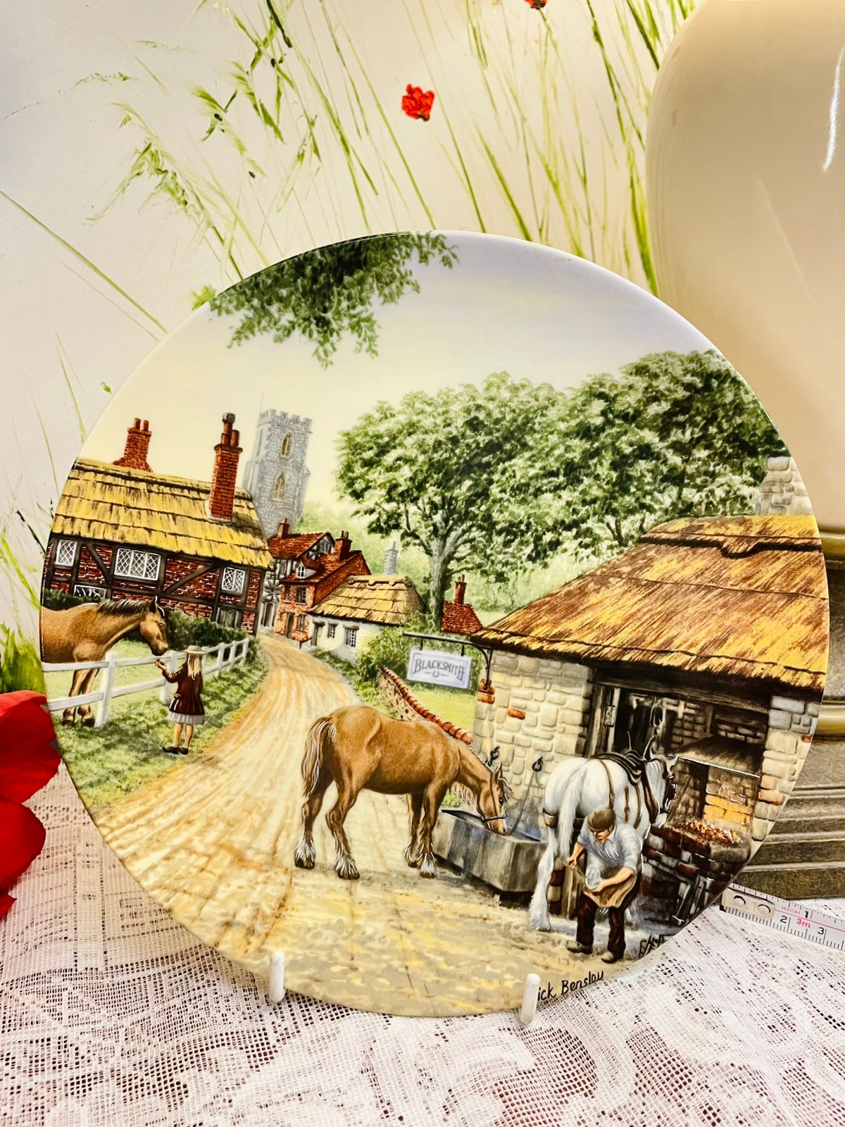 Royal Doulton The Smithy Village Collector Plate 8.2 in