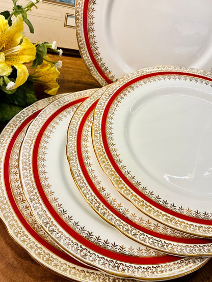 Salisbury Sarum Bone China Dinner Plates Set of 5