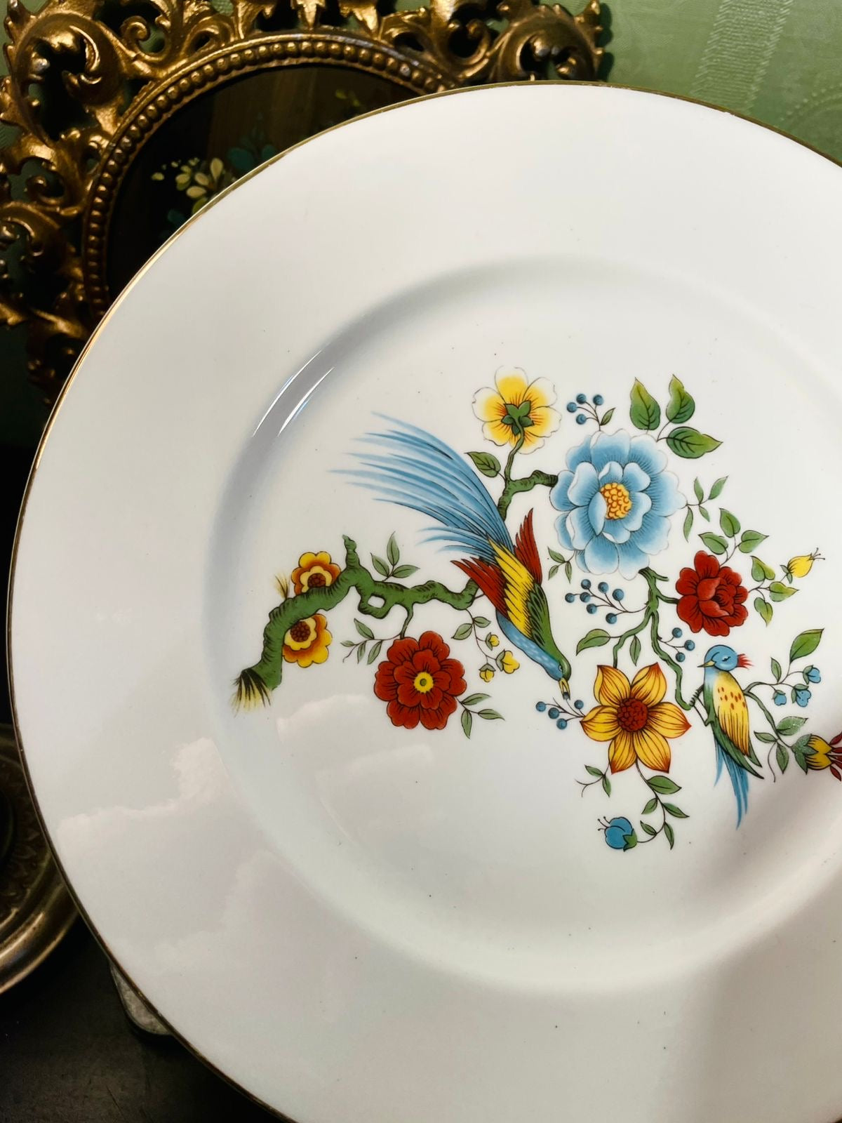 Regency Bone China Bird & Floral Decorative Plate
