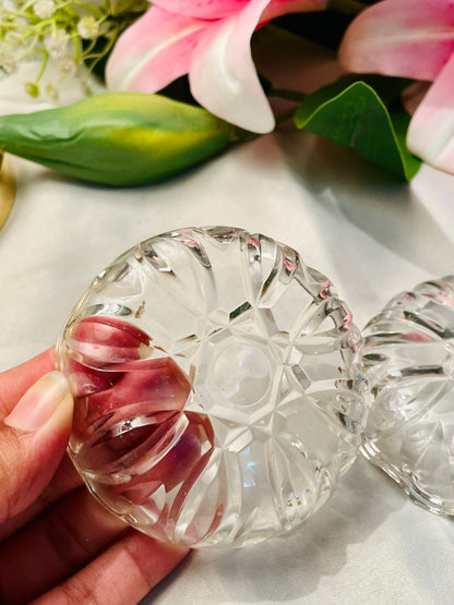 Crystal Scalloped candy jar , 10cm