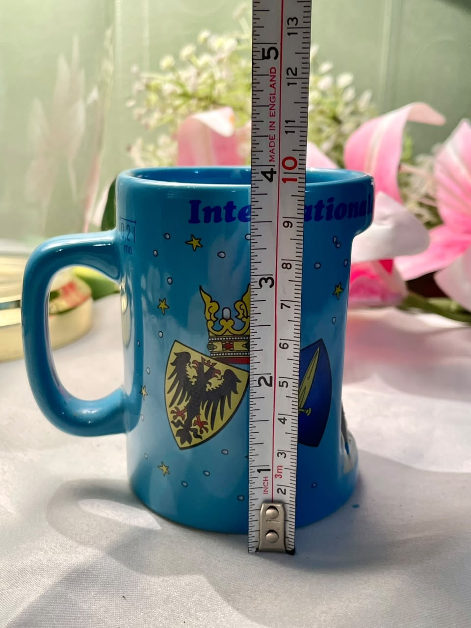 MoHaba Blue Heraldic Crest Ceramic Mug 10cm - 1 Piece